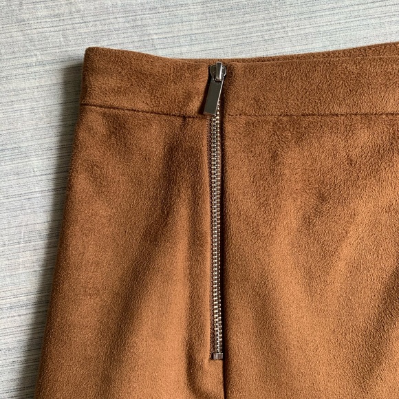 1. State Nordstrom Suede Zipper Tulip Skirt - Picture 3 of 7